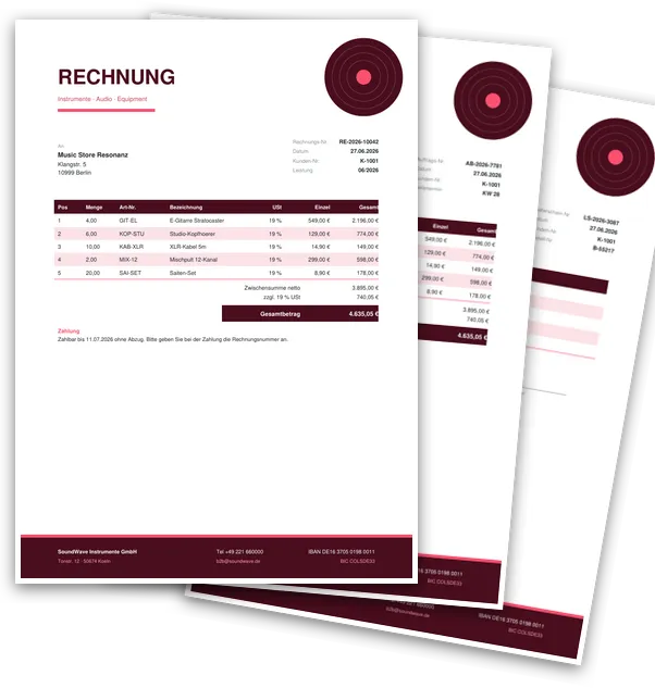 Belegvorlage Vinyl